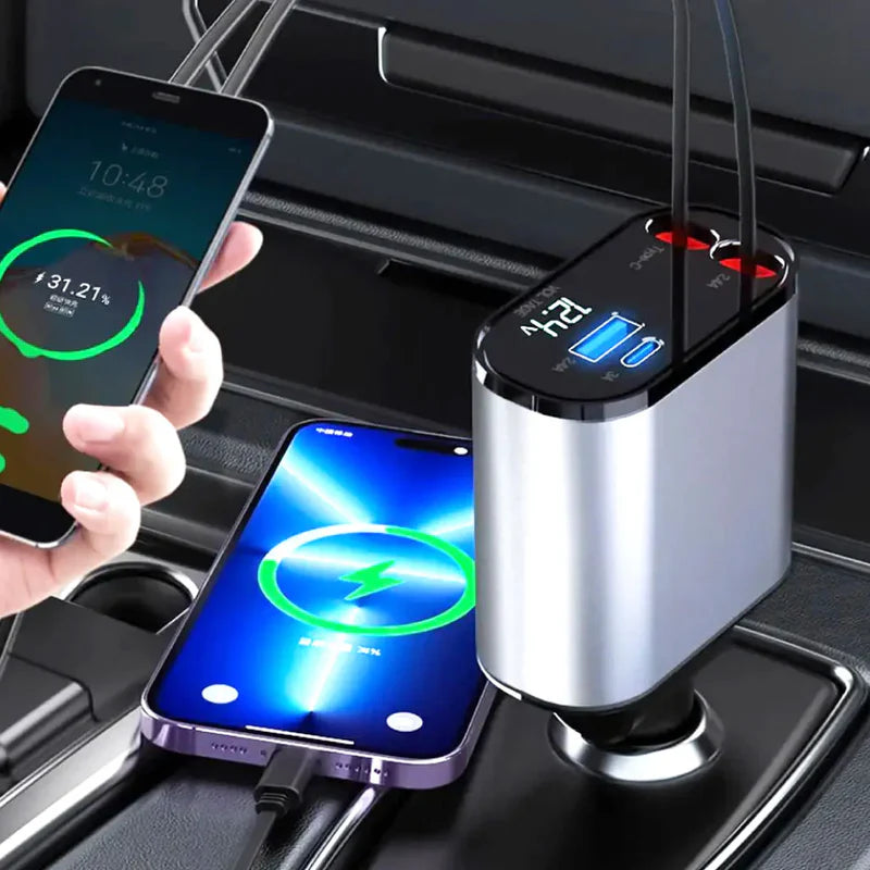 شاحن سيارة قابل للسحب